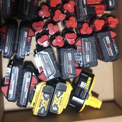 Assortment of Milwaukee Batteries
