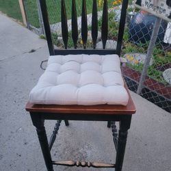 Tall Chair/Barstool W/New Cushion 