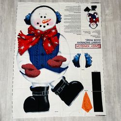 Cotton Quilt Fabric Daisy Kingdom Sammy Snowman Door Panel 44" X 2 