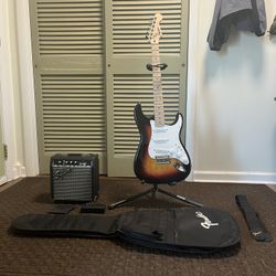 Squier Sonic Series Stratocaster Pack- 2 Color Sunburst Electric Guitar