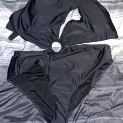 Black one piece Swimsuit
