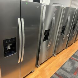 Whirlpool Side By Side Fridge Stainless Steel 