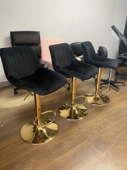 Black & Gold Bar Stools