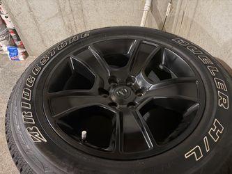 2022 Ram 1500 OEM 20” Black Alloy Wheel with Bridgestone Dueler Tire