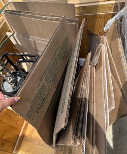 Moving boxes and packing material