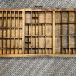 Vintage Wooden Printer’s Tray