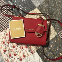 Michael Kors Ava Saffiano Leather Crossbody Bag