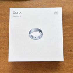 NEW SEALED Oura Ring 4 – Brushed Silver – Size 10