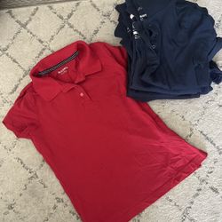 Girls Uniform Polo Shirts Size 8/10 (Lot Of 8)