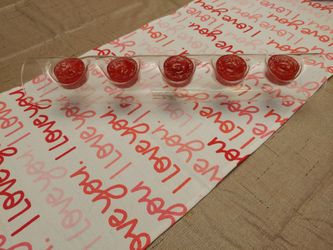 Beautiful glass tea light table centerpiece