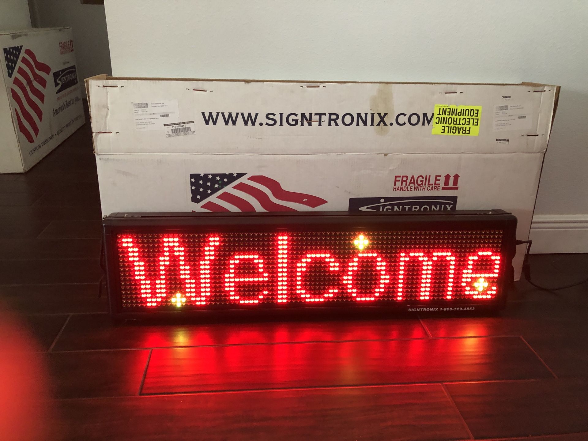 Tri Color 3 line Programmable Graphic LED indoor Sign