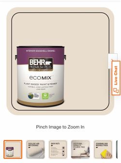 BEHR PREMIUM PLUS 1 gal. #W-F-120 Natural Linen Eggshell Enamel EcoMix Plant-Based Interior Paint & Primer SKU #101(contact info removed) Qty: 1