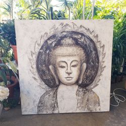 Large Buddha Canvas Painting 