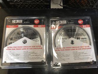 10” Ultra Fine Finish 80 tooth saw blade $20 each obo