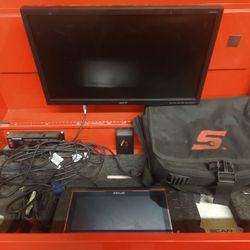 Snap on zeus scanner and toolbox w/ monitor and printer