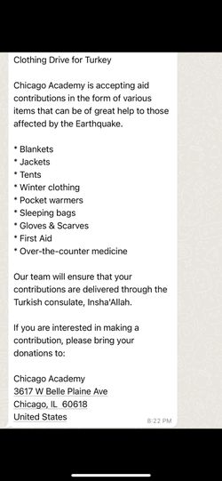 Syria and Turkey Donation