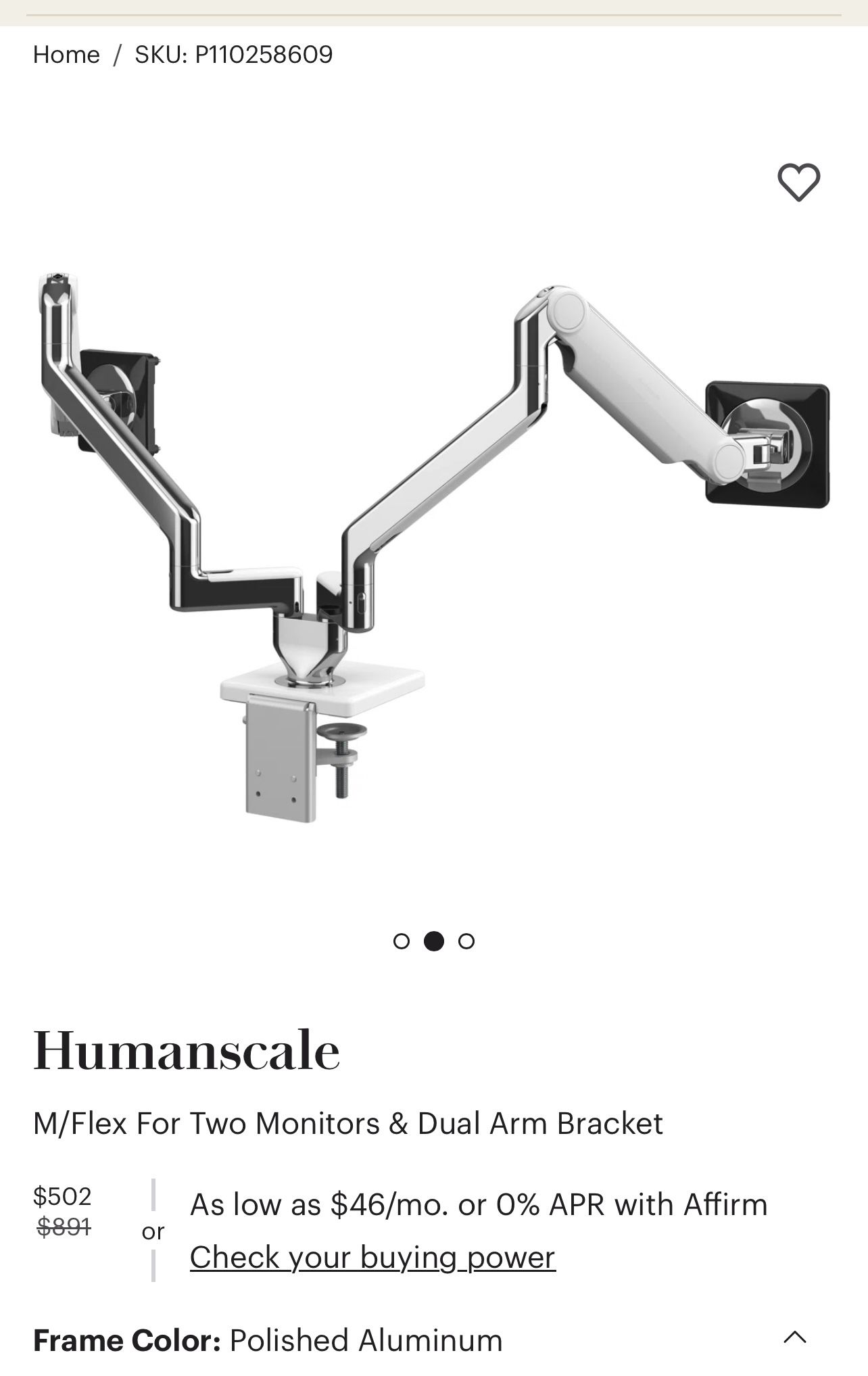 Monitor Arm System M2.1 M Flex