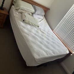 Free Adjustable Bed, Nightstand, Lamps, And Electric Loveseat Recliner