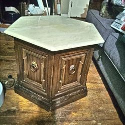 Hexagonal Mid Century Modern Side Table Set Of 2 