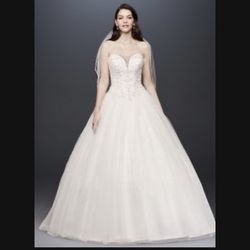 Wedding Dress & Veil Size 8
