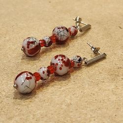 Painted Red Earrings 