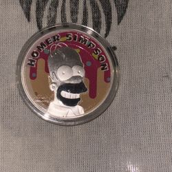 2022 Queen Elizabeth $1.01 Ounce Silver Proof Homer Simpson Coloradized Limited 