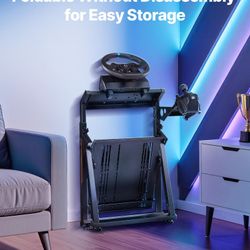 SIM Racing wheel / pedal adjustable, foldable stand