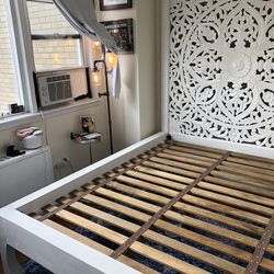 Hand carved Lombok Bed from Anthropologie - have had one year