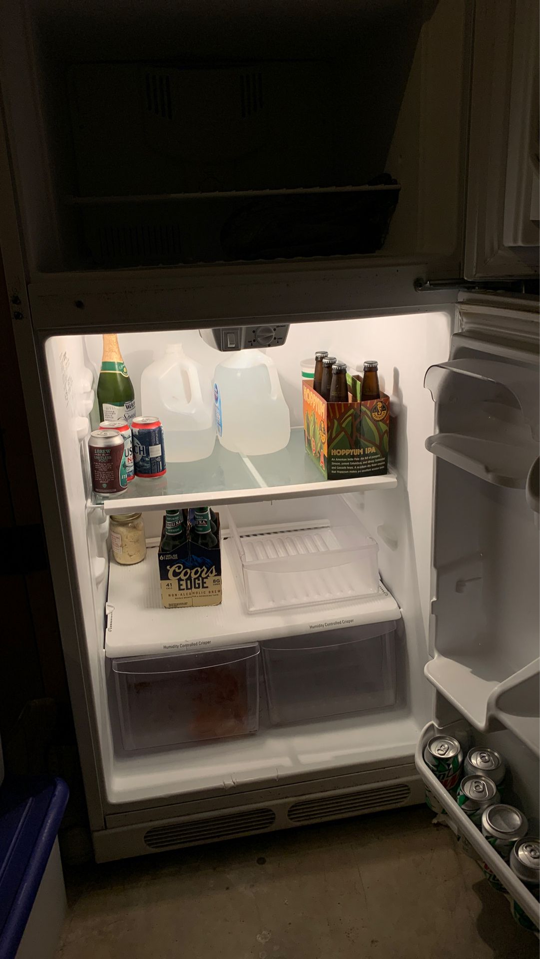 Inside of small refrigerator I am selling (some people wanted to see it