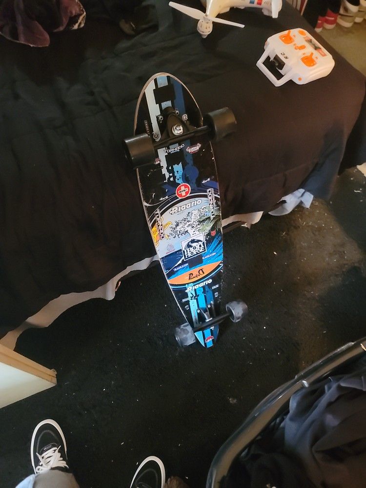 Punked Longboard With Bone Swiss Super 6 Bearings And Aftermarket Wheels Wanting 80 Or Best Offer