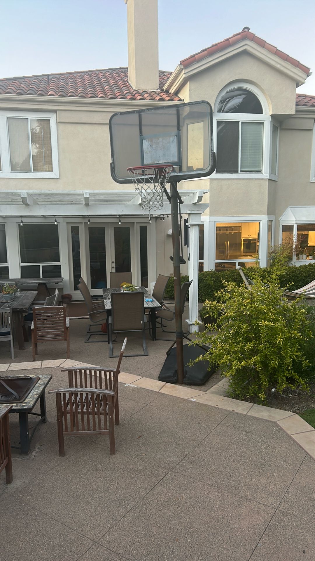 Free Adjustable Basketball Stand, Backboard, Hoop