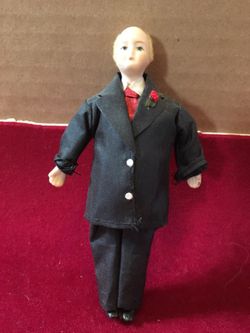 Dollhouse porcelain man doll