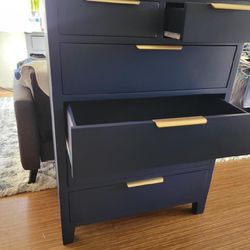 Solid Wood Blue Dresser