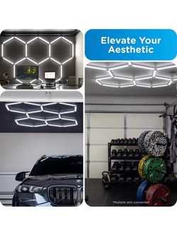Hexagonal LED Garage Ceiling Light System