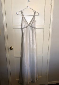 White Satin Formal Dress