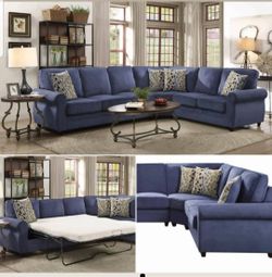 SLEEPER SECTIONAL SOFA. AVAILABLE IN DIFFERENT COLORS. $53 DOWN PAYMENT