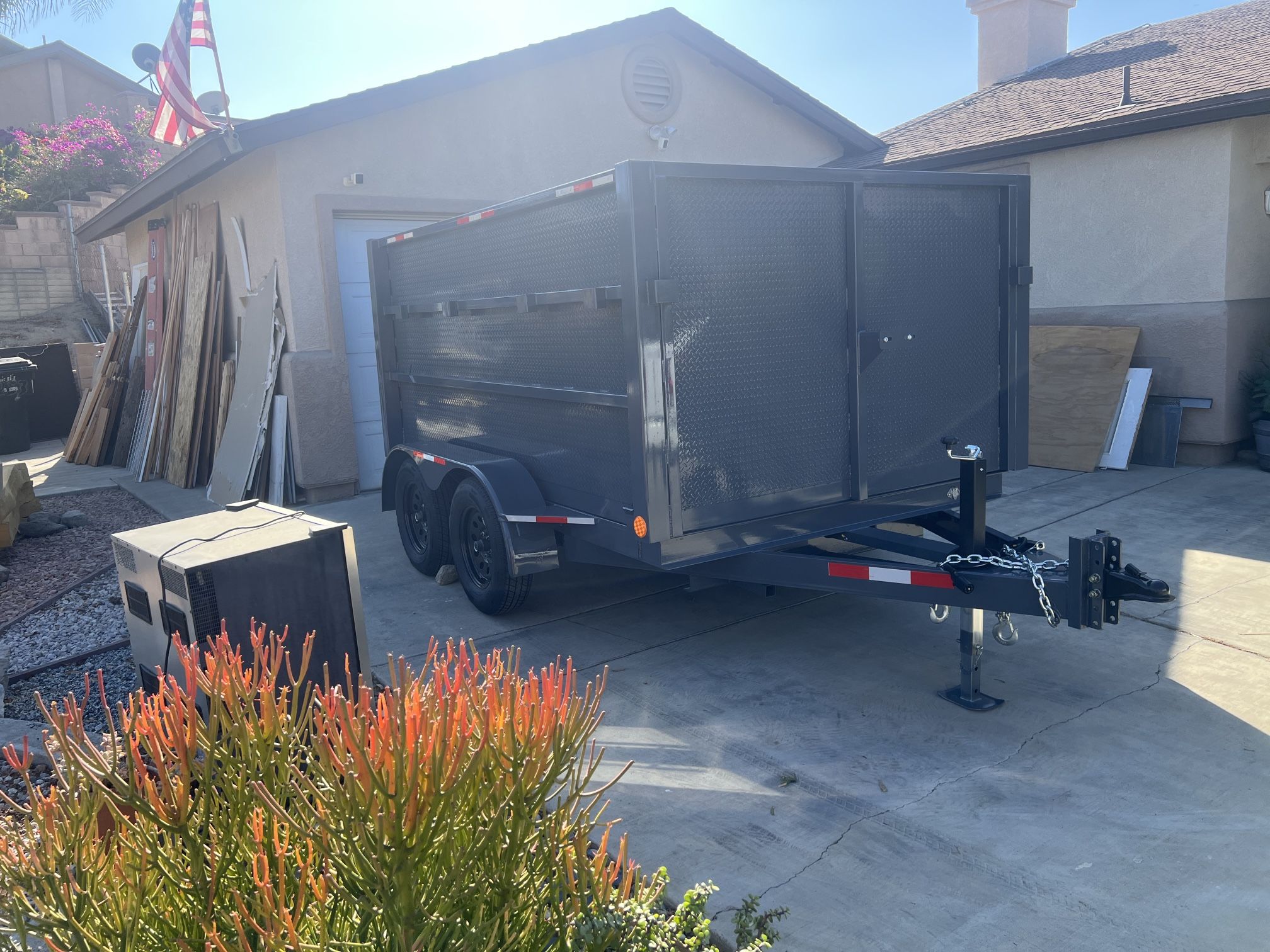 Dump Trailer Color Gray Year 2025 Size 8x10x4