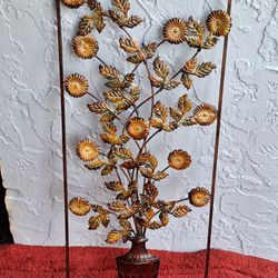 3D Bronzed Floral Metal Art - Display Ready