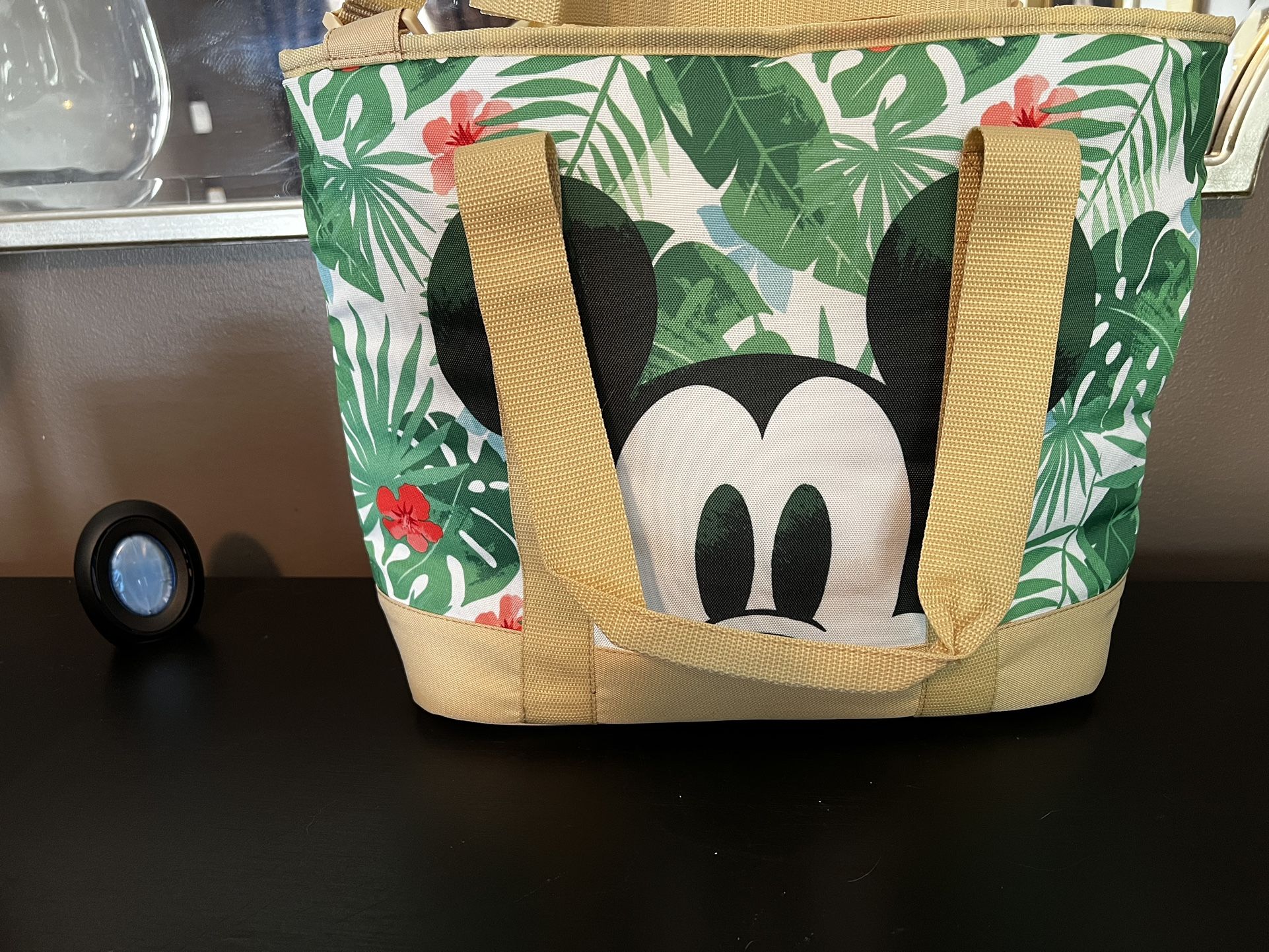 New Disney Parks Mickey & Minnie Mouse Insulated Cooler Tote Beach Bag Tropical