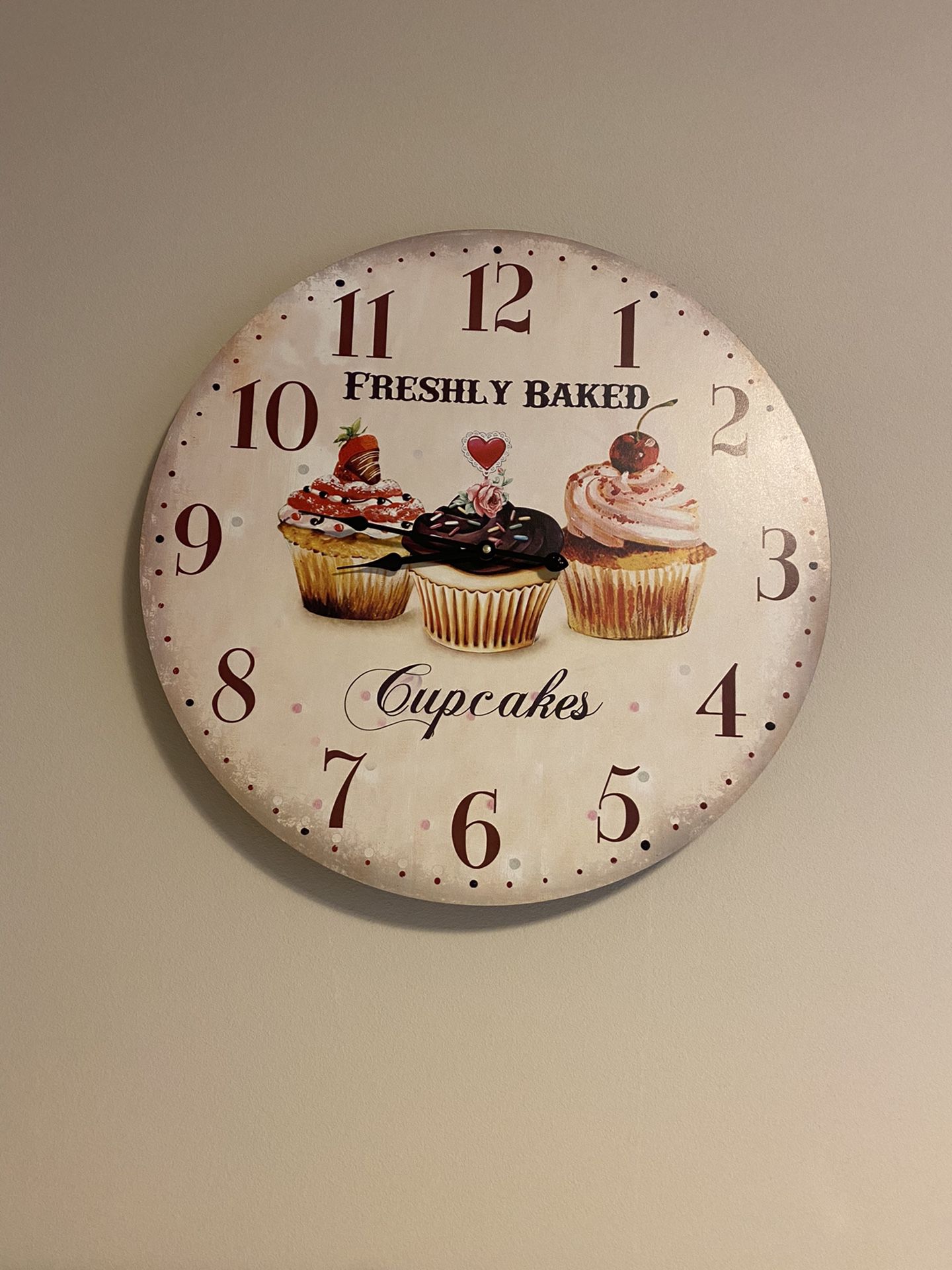 Large Cupcake Wall Clock 