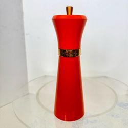 W.E. Bounds 1960's Pepper Grinder & Salt Third Planet from the Sun Orange