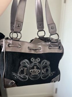 Juicy couture daydream black and gray tote bag