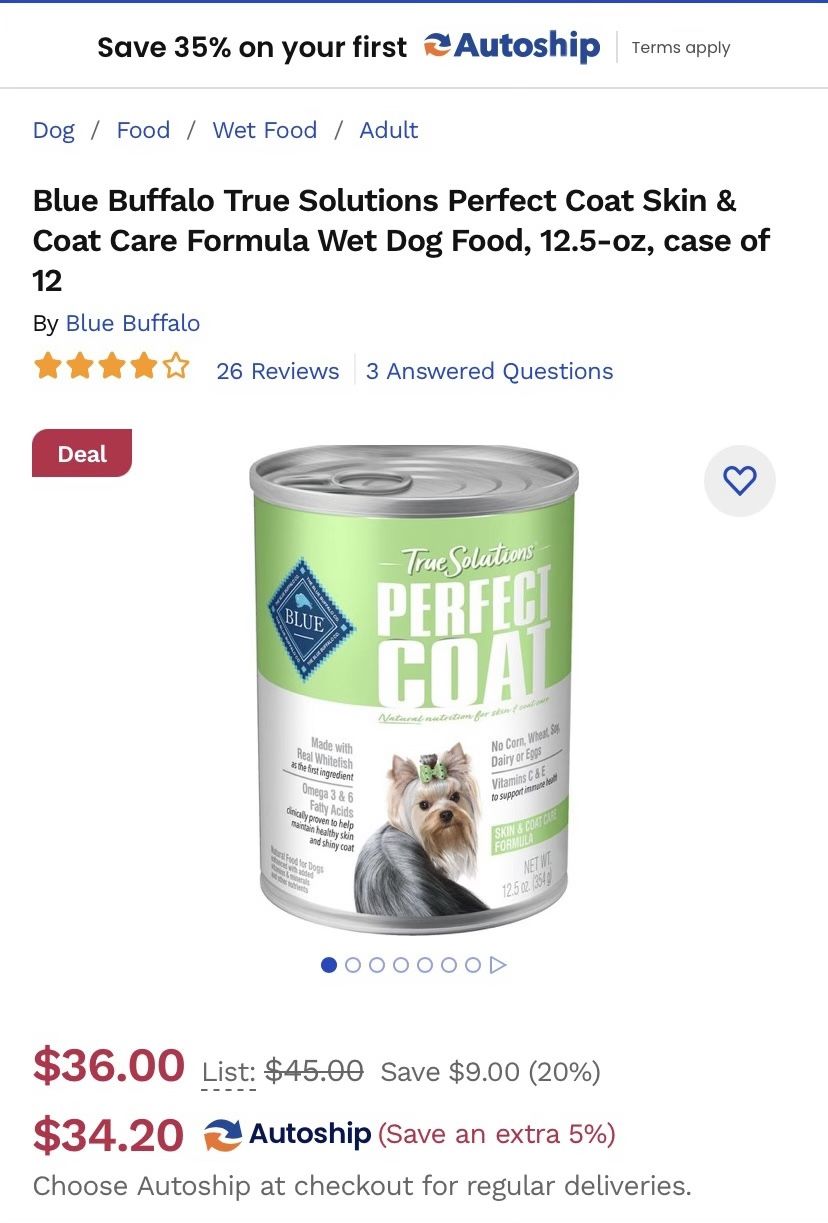 Blue buffalo Canned Dog Food