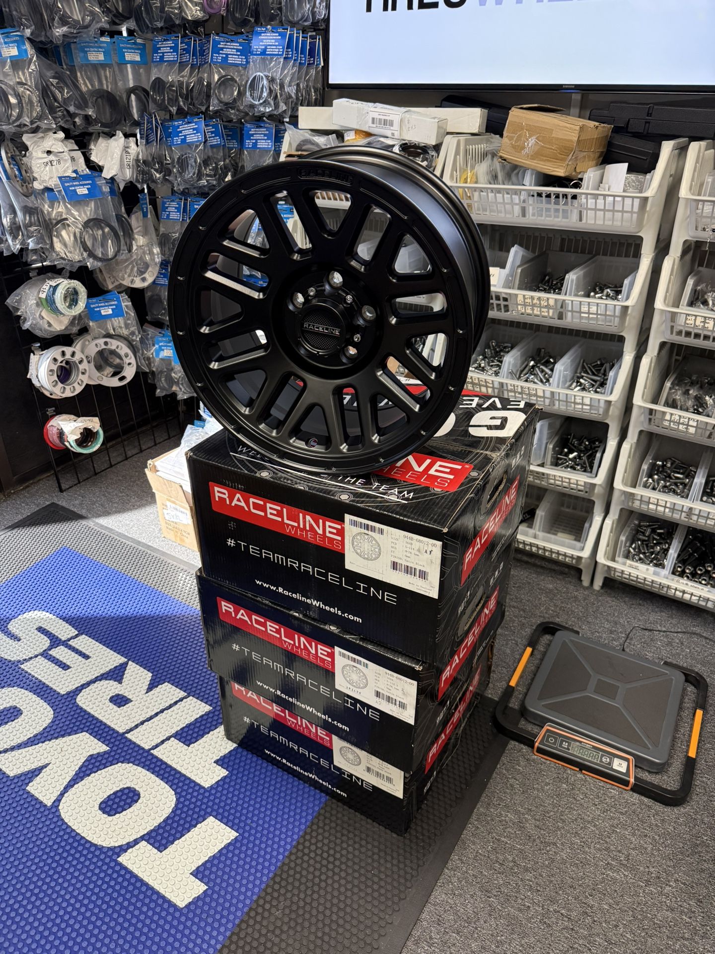 16x8 Raceline 944B Outlander Satin Black Wheels 5x4.5 (0mm) Set of 4