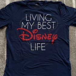 Disney Living My Best Disney Life Navy Blue Adult Unisex T-Shirt