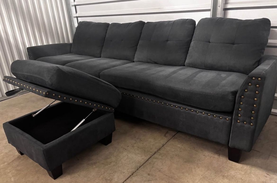 couch with storage ottoman