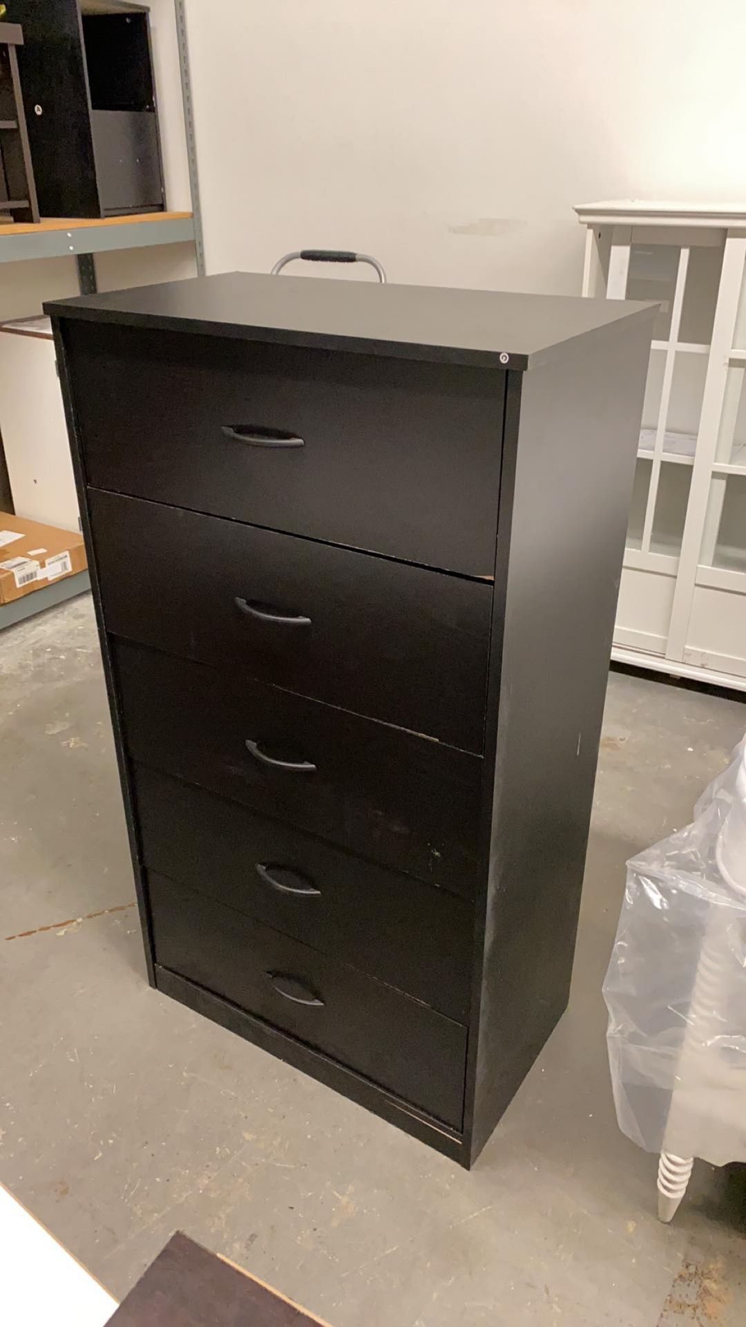 Scratch and Dent Black 5 Drawer Dresser Chest, Retails $129 Our Price $89 TM* AS-IS June Sale!🧔🏻
