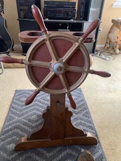 Grandpa’s boat wheel beer holder