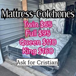 New Mattresses  Twin mattress Full mattress Queen mattress  King mattress  Colchones nuevos  Beds 