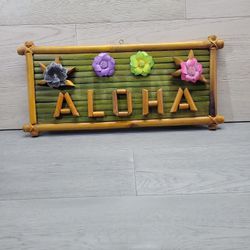 Bamboo Aloha Sign.